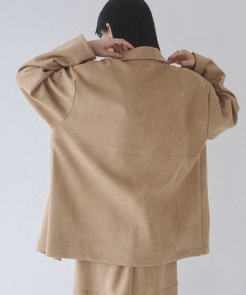 hunch（ハンチ） ブルゾン アウター フェイクスウェード Wジップ