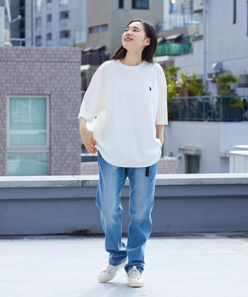 「Gramicci」 加工デニムパンツ L ブルー メンズ