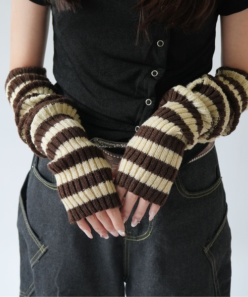 マスターマインド ニットアームカバー IMARI アームカバー 「 IMARI / イマリ 」 ボーダー ニット アーム