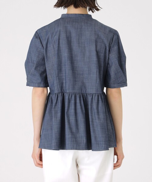 「CAST:」 半袖ブラウス S ネイビー レディース_画像5