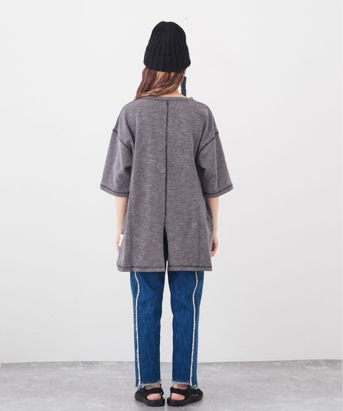 「CUBE SUGAR」 半袖Tシャツ M チャコールグレー レディース_画像4