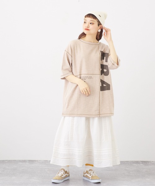 「CUBE SUGAR」 半袖Tシャツ M チャコールグレー レディース_画像5