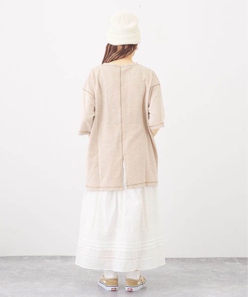 「CUBE SUGAR」 半袖Tシャツ M チャコールグレー レディース_画像7