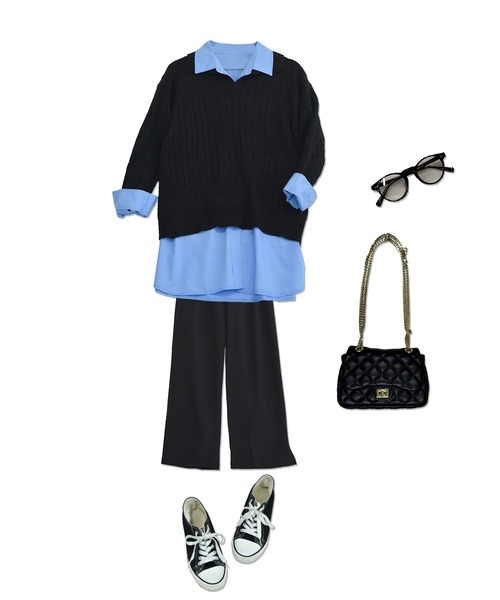 CPG♥ニットセットアップ DAY CLOSET ニット セーター 「セットアップ」長袖ケーブル編み