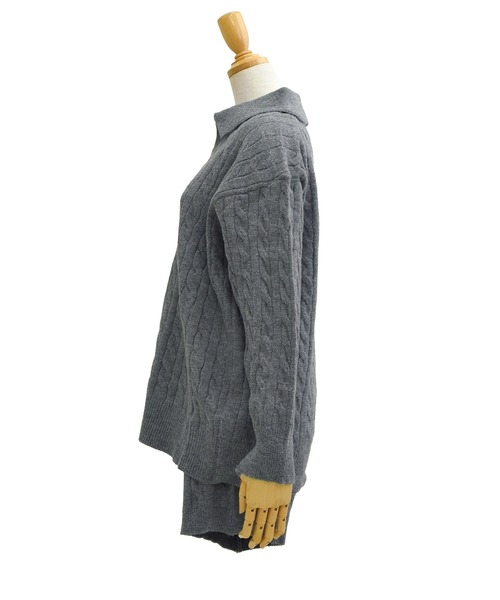 DAY CLOSET ニット セーター 「セットアップ」長袖ケーブル編み