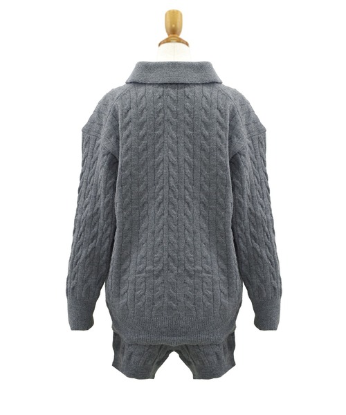 DAY CLOSET ニット セーター 「セットアップ」長袖ケーブル編み