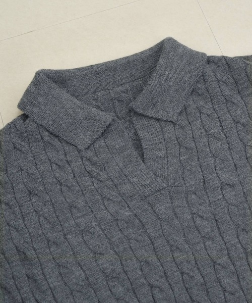 DAY CLOSET ニット セーター 「セットアップ」長袖ケーブル編み