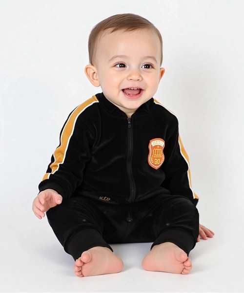 BABYDOLL（ベビードール） ベビー服 ロンパース パイピングベロア