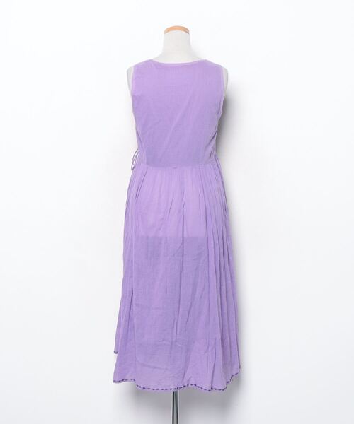 「MYLAN」 ノースリーブワンピース - パープル レディース_画像2