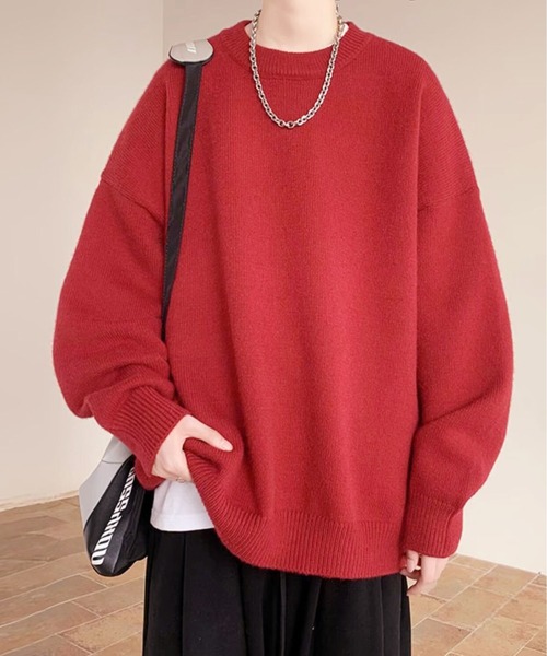 BLANC♡ニット BLANC FICELLE セーター ニット メンズ オーバーサイズ ニット クルー