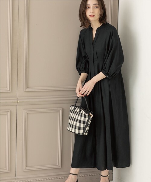 「OPAQUE.CLIP」 7分袖ワンピース 40 ナチュラル レディース_画像4