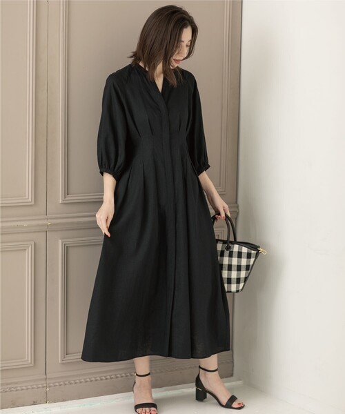 「OPAQUE.CLIP」 7分袖ワンピース 40 ナチュラル レディース_画像7