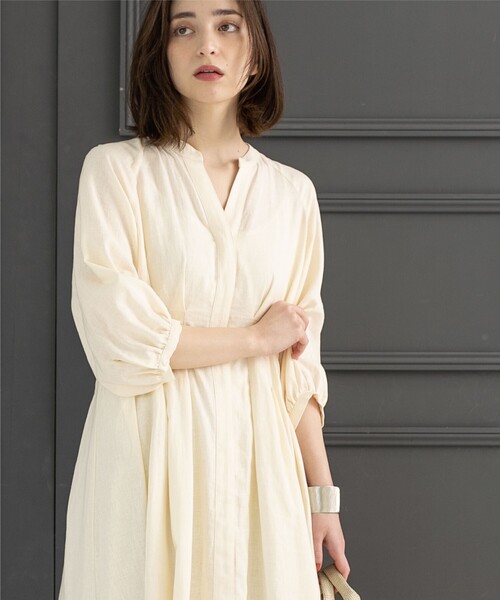 「OPAQUE.CLIP」 7分袖ワンピース 40 ナチュラル レディース_画像9