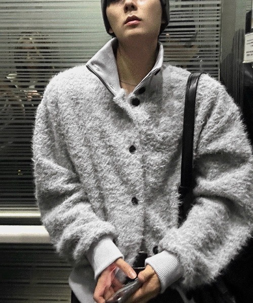 COSYHARU（コシハル） カーディガン モヘアハイネックカーディガン