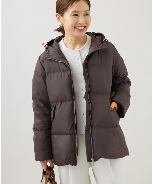 イエナ　22AW 4.7万 リサイクルダウンジャケット　38 ベージュ　袖口リブ イエナ 22AW 4.7万 リサイクルダウンジャケット 38 ベージュ 袖口リブ