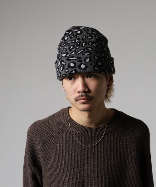 TESTIFY ニット帽 ニットキャップ レオパードウォッチ メンズ