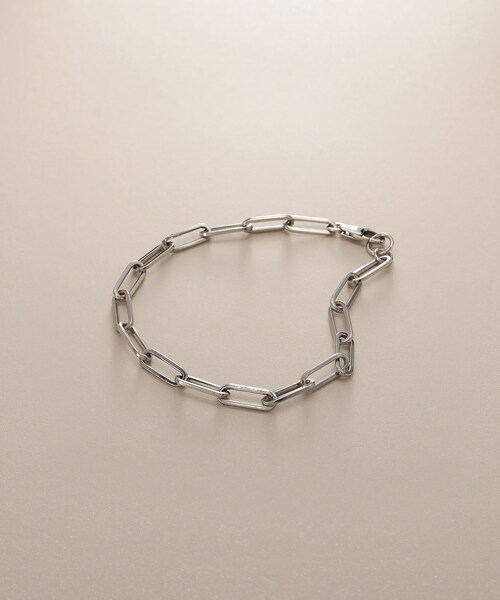 ブレスレット プラチナ 中空プリムケーブルチェーンXL ブレスレット レディース