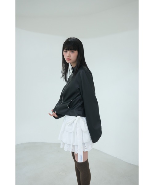 Smyeon レザージャケット ライダース heartmotif studs rider's jacket