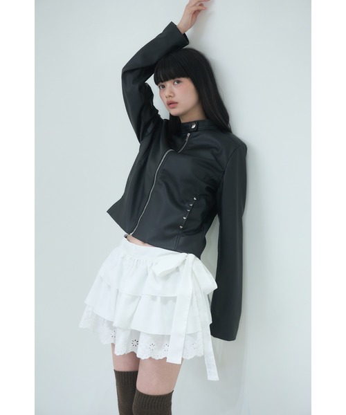 Smyeon レザージャケット ライダース heartmotif studs rider's jacket