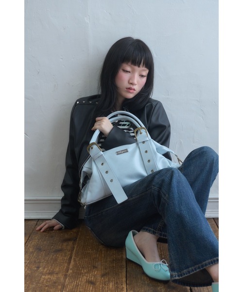 Smyeon レザージャケット ライダース heartmotif studs rider's jacket