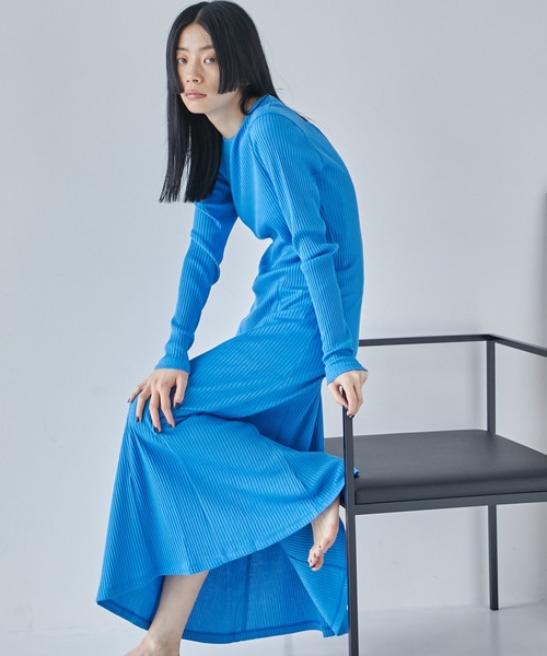 UNITED TOKYO（ユナイテッドトウキョウ） 長袖ワンピース FREE ブルー  