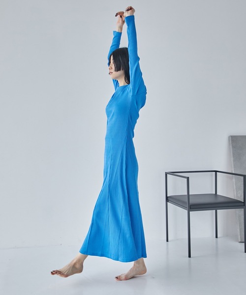 UNITED TOKYO（ユナイテッドトウキョウ） 長袖ワンピース FREE ブルー