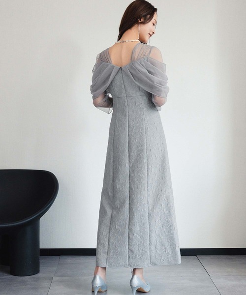 GIRL DRESS FOR NOW パーティードレス ドレス チュールドレープ
