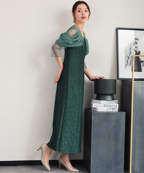 GIRL DRESS FOR NOW パーティードレス ドレス チュールドレープ