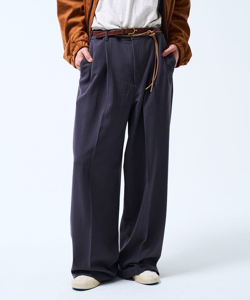 THE BOLDMAN スラックス 2tuck Straight Slacks / 2タックストレート