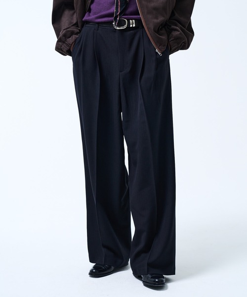 THE BOLDMAN スラックス 2tuck Straight Slacks / 2タックストレート