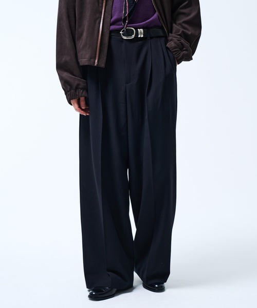THE BOLDMAN スラックス 2tuck Straight Slacks / 2タックストレート