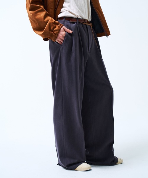 THE BOLDMAN スラックス 2tuck Straight Slacks / 2タックストレート