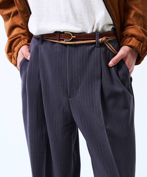 THE BOLDMAN スラックス 2tuck Straight Slacks / 2タックストレート
