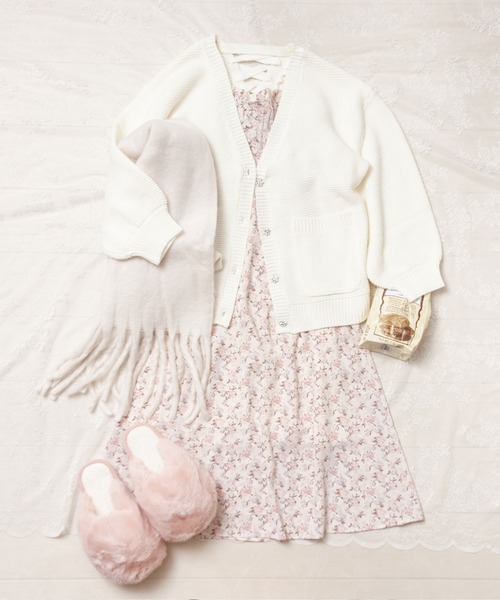 「DearMyLoveRose」 ニットカーディガン - ブルーグレー レディース_画像5