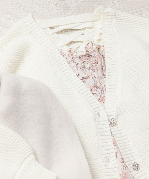 「DearMyLoveRose」 ニットカーディガン - ブルーグレー レディース_画像6