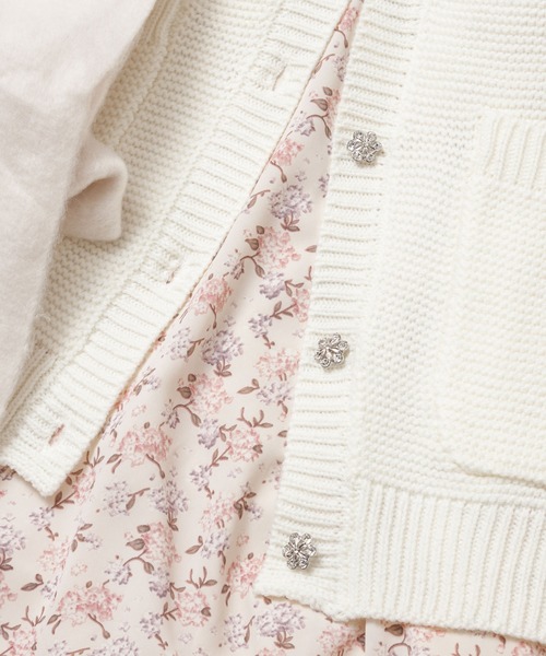 「DearMyLoveRose」 ニットカーディガン - ブルーグレー レディース_画像7