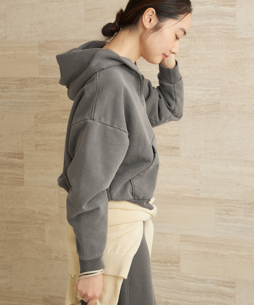未使用・タグ付き Plage プラージュ CROPPED フーディー パーカー plage（プラージュ） パーカー ASHER / アッシャー ROSIE ZIP パーカー