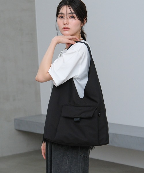 LAKOLE（ラコレ） トートバッグ フェイクレザーポケットワンショルダー