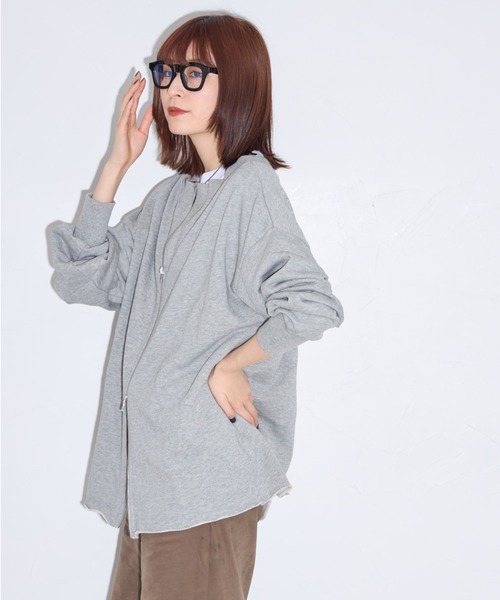 「leimn」 「ANDSEARCH」カーディガン M グレー レディース_画像8