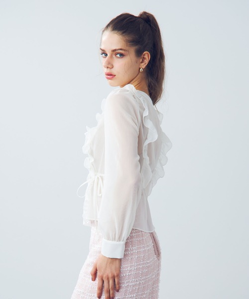 「DEICY」 長袖ブラウス FREE ピンク レディース_画像6