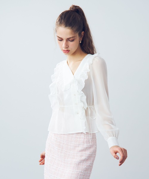 「DEICY」 長袖ブラウス FREE ピンク レディース_画像7