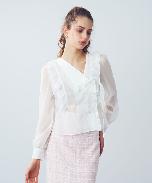 「DEICY」 長袖ブラウス FREE ピンク レディース_画像8