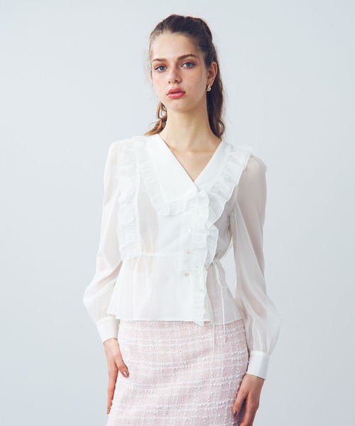 「DEICY」 長袖ブラウス FREE ピンク レディース_画像9