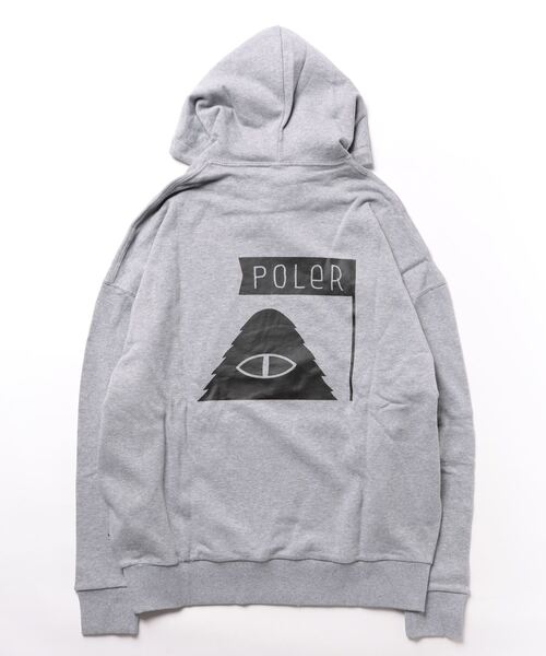 「POLeR」 プルオーバーパーカー LARGE グレー メンズ_画像2