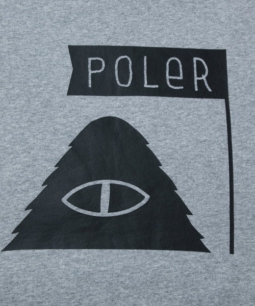 「POLeR」 プルオーバーパーカー LARGE グレー メンズ_画像9