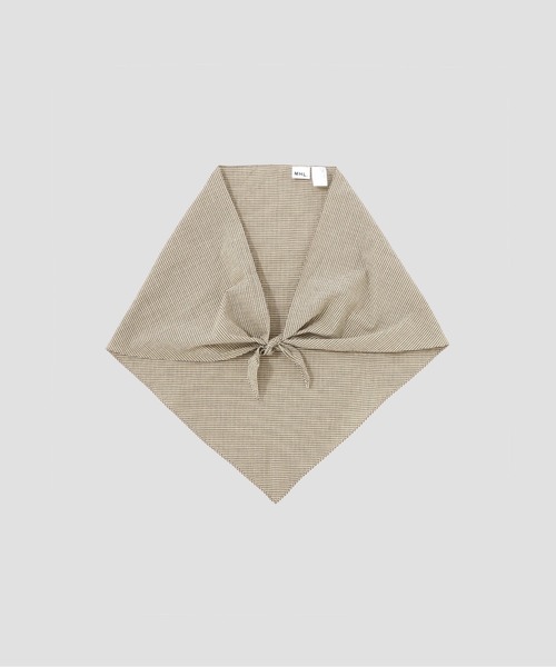 MHL.（エムエイチエル） ストール マフラー TINY GINGHAM COTTON SCARF