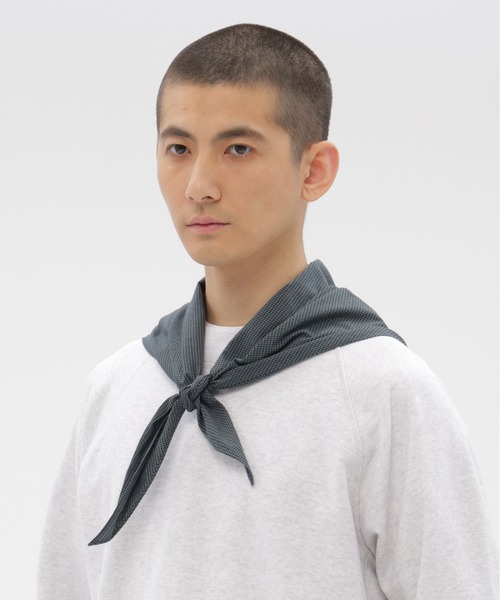 MHL.（エムエイチエル） ストール マフラー TINY GINGHAM COTTON SCARF
