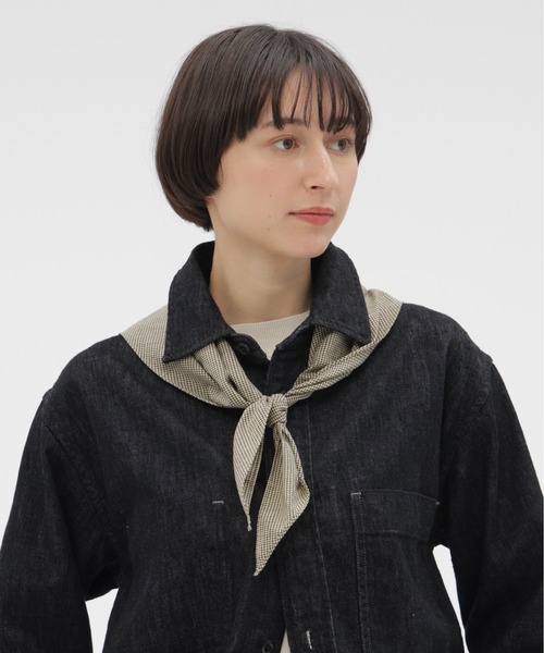 MHL.（エムエイチエル） ストール マフラー TINY GINGHAM COTTON SCARF