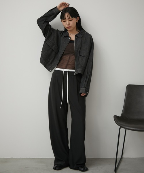 「Aunt Marie's」 ブルゾン FREE ネイビー レディース_画像5