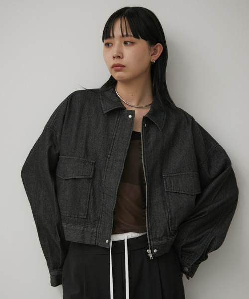 「Aunt Marie's」 ブルゾン FREE ネイビー レディース_画像7